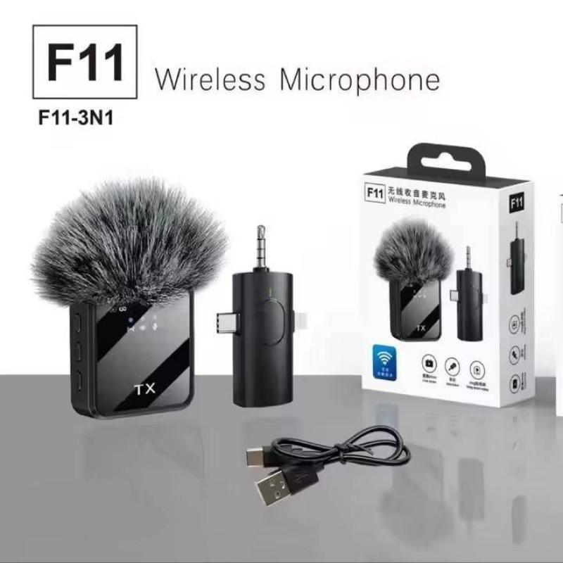 F11 Single MIC ANC + ECHO Mode with Wind Muff Cover. (TypeC + iPhone + Android)