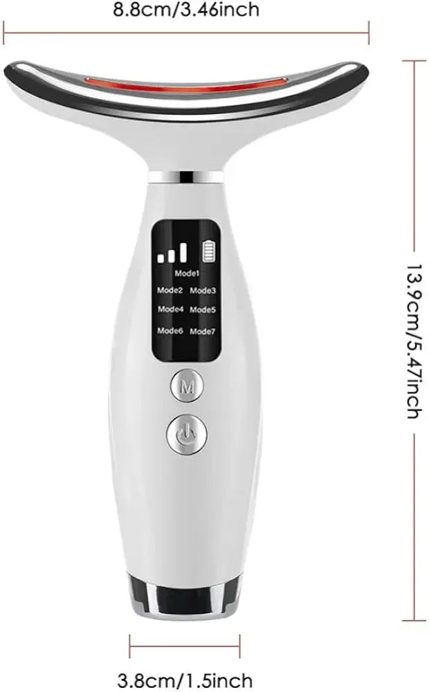 7 Colors LED Lights Face Neck Beauty Device Vibration Massage