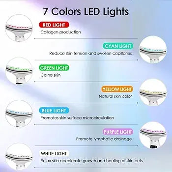 7 Colors LED Lights Face Neck Beauty Device Vibration Massage