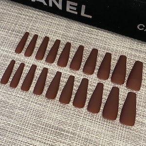 24 Pcs Matte Perfection Brown Nail Polish