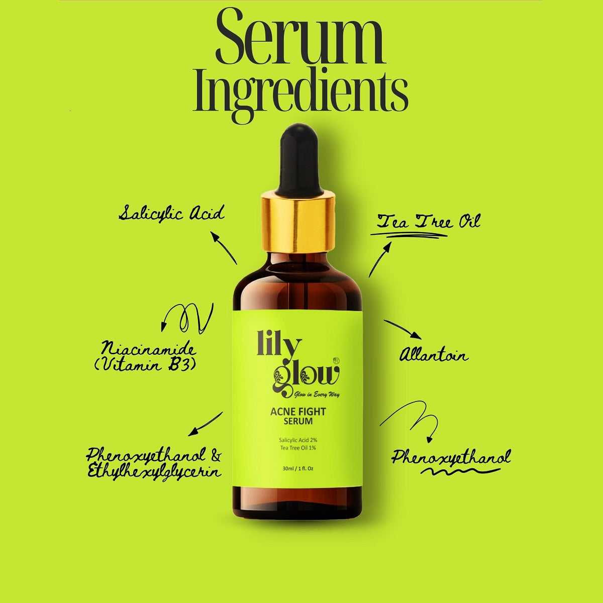 Lily Glow Acne Fight Serum – For Oily & Dry Skin,