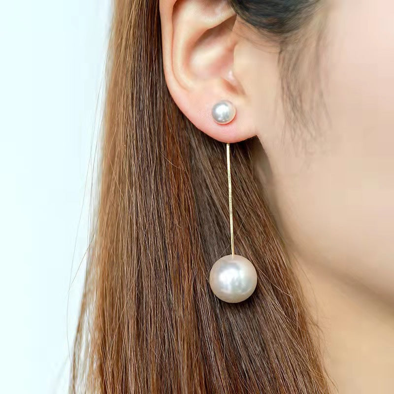 Elegant Pearl Hanging Korean Earrings