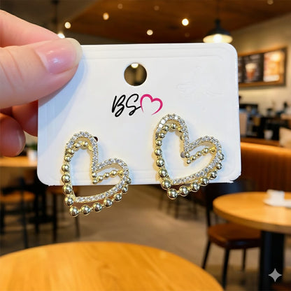 Double Korean Earrings- Golden