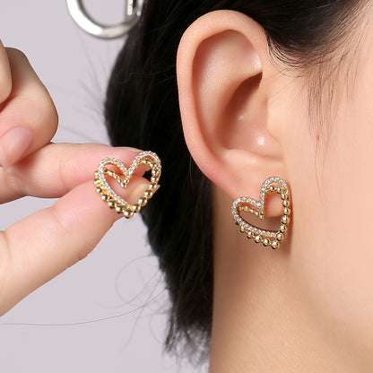 Double Korean Earrings- Golden