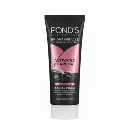 POND’S Bright Miracle Activated Charcoal Facial Foam – Ultimate Oil Control & Deep Cleansing Face Wash