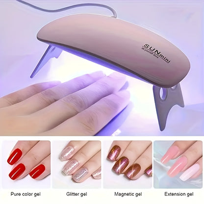 UV Led Lamp For Nails 6W Nail Lamp Light With Timer