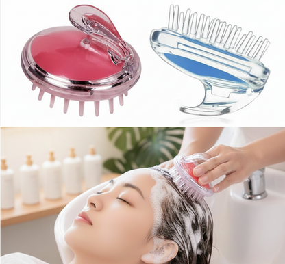 Hair Wash Brush & Scalp Massage Comb – Anti-Dandruff Silicone Shampoo Brush