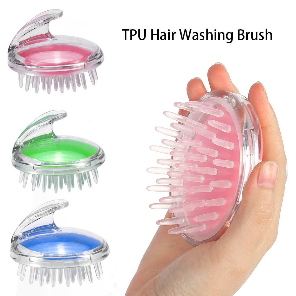 Hair Wash Brush & Scalp Massage Comb – Anti-Dandruff Silicone Shampoo Brush