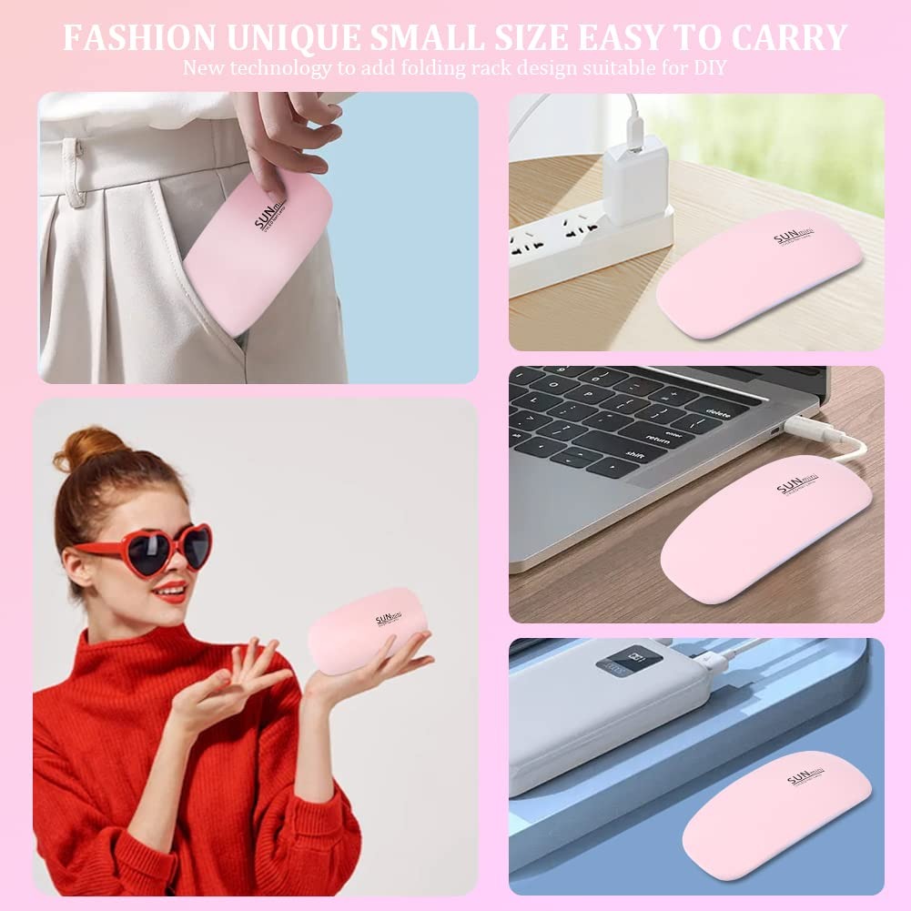 UV Led Lamp For Nails 6W Nail Lamp Light With Timer