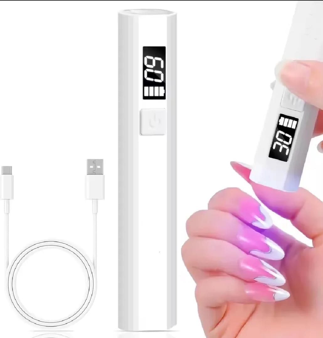 UV Light for Gel Nails – Handheld Mini Flash Cure Lamp |Portable| Rechargeable USB LED/UV Nail Light with LCD Display