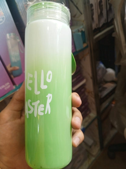 Hello Master 480ml Frosted Glass Water Bottle -Proof Portable