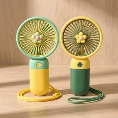 3 Speed Rechargeable Hand Fan with (Random colors)