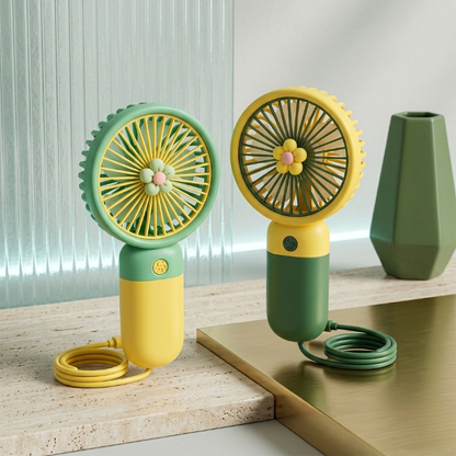 3 Speed Rechargeable Hand Fan with (Random colors)