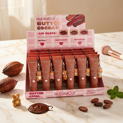 Hudamoji Multi-Shade Butter Cocoa Matte Lip Gloss –(Pack Of 2)
