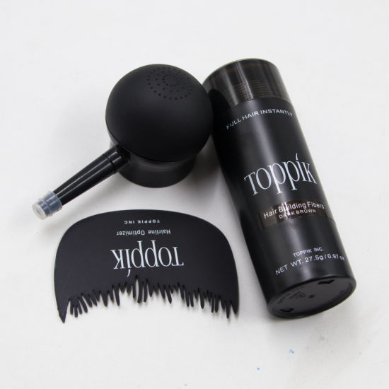 Toppik Hair Fiber Pack of 3 Set | Hair Fiber 27.5g + Applicator Pump + Comb