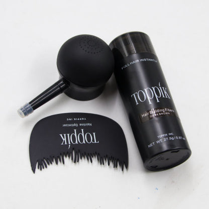 Toppik Hair Fiber Pack of 3 Set | Hair Fiber 27.5g + Applicator Pump + Comb