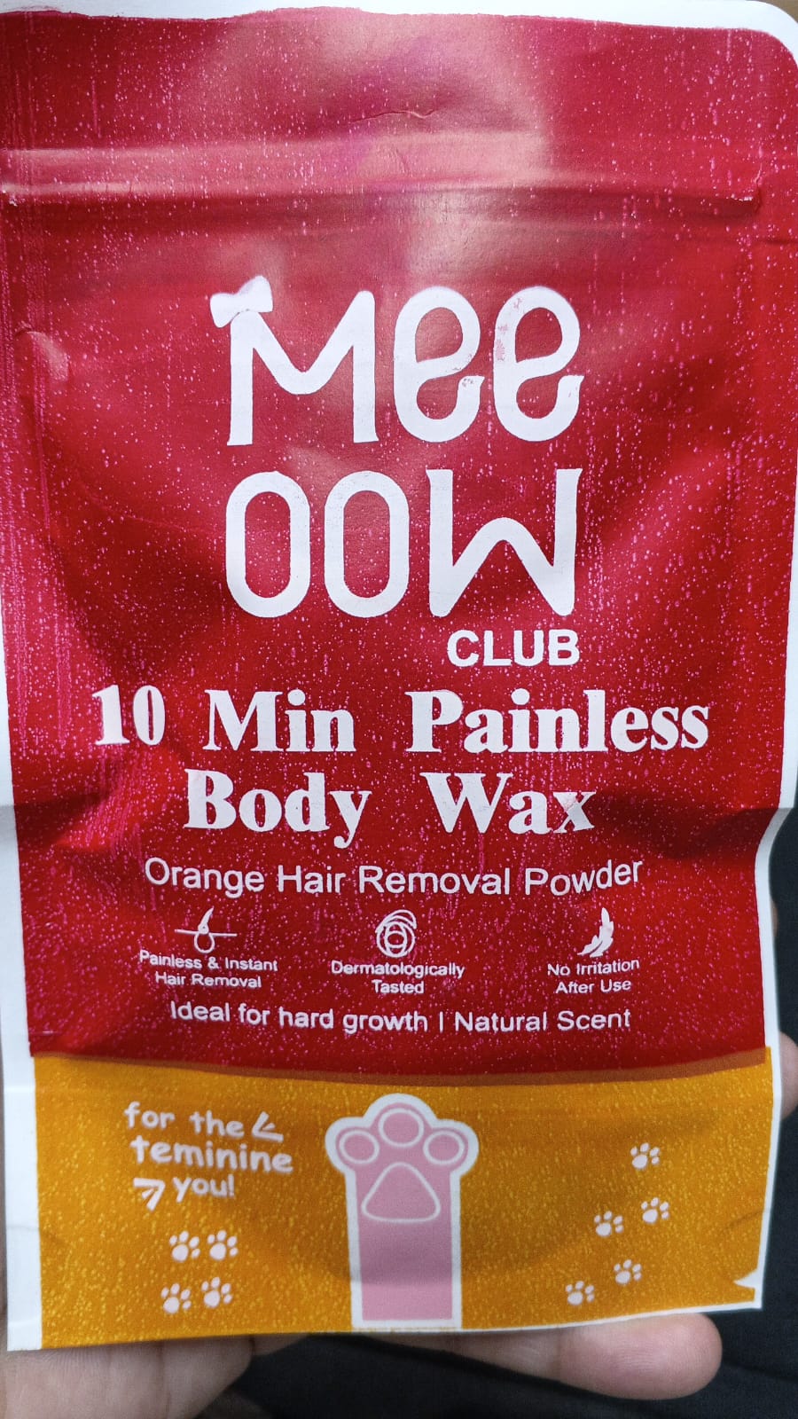 Meeoow Club 10 Min Painless Body Wax 100g (orange)