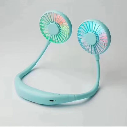 Lazy Portable Silent Neck Fan Rechargeable 3-Speed Control