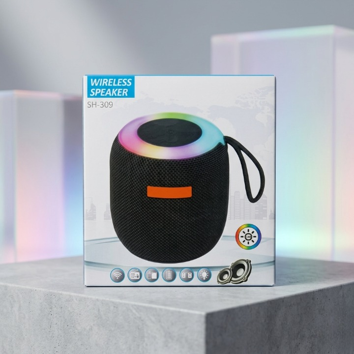 SH-309 Mini Wireless Speaker – Portable Bluetooth WITH RGB LED