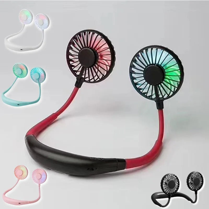 Lazy Portable Silent Neck Fan Rechargeable 3-Speed Control