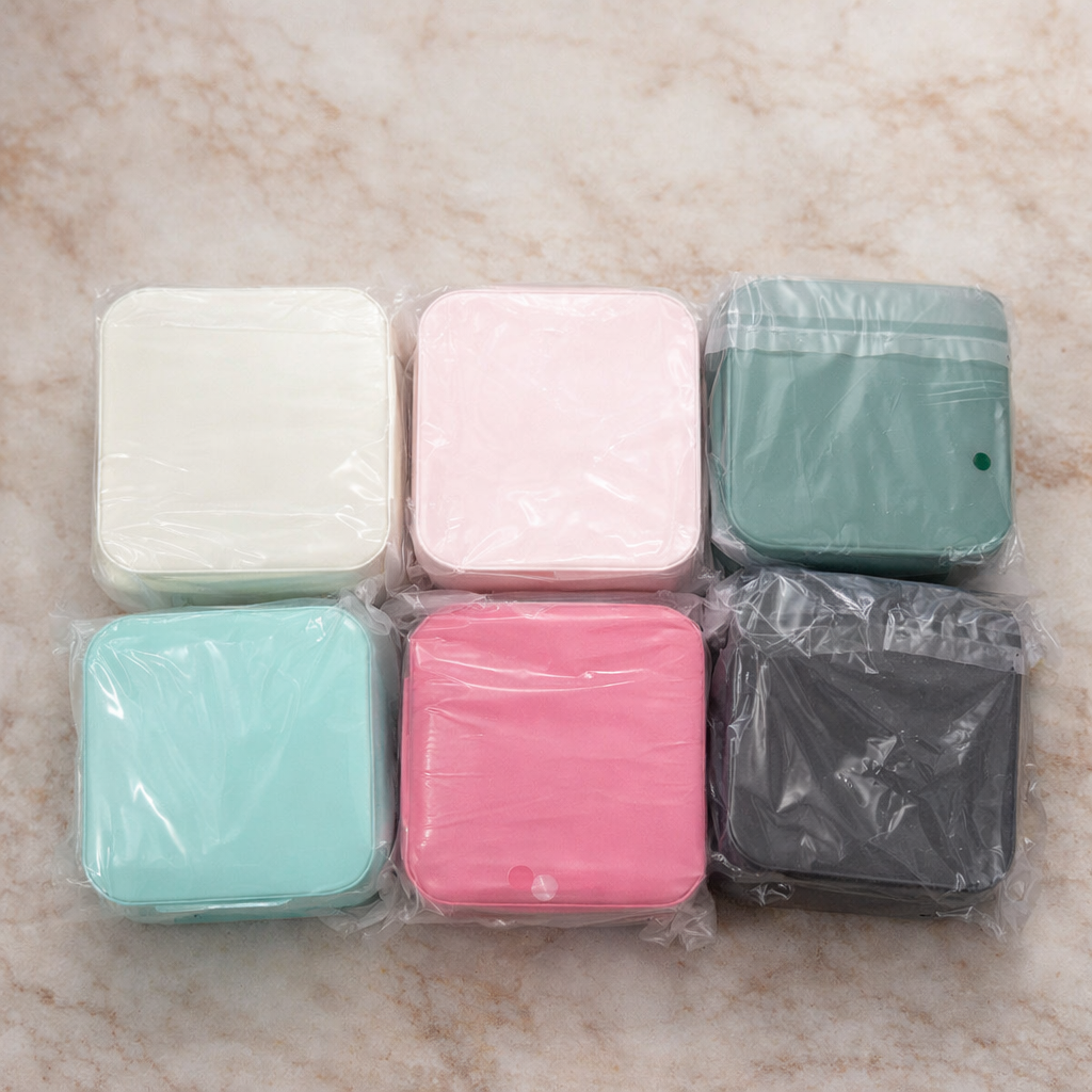 Portable Mini Travel Jewelry Box - Compact PU Leather Case