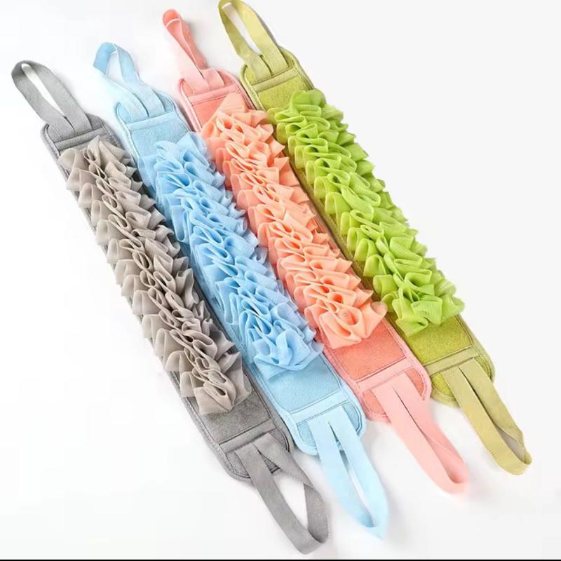 2 In 1 Shower Exfoliating Back Scrubber Bath Belt