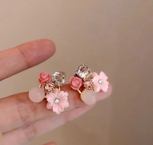 Multicolored Floral Earrings for Women Daily Wear