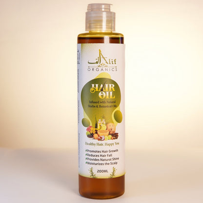 Alif Organics Natural Hair Oil Promotes Growth & Reduces Hair Fall | 200ML