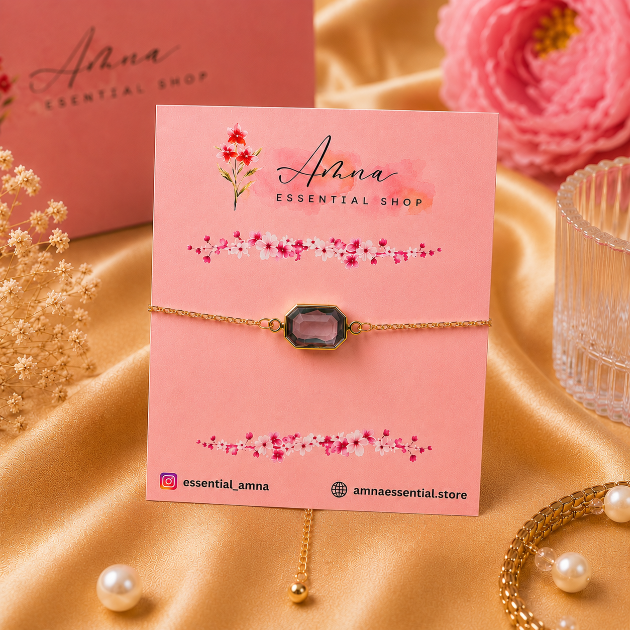 Mystic Rose Crystal Bracelet