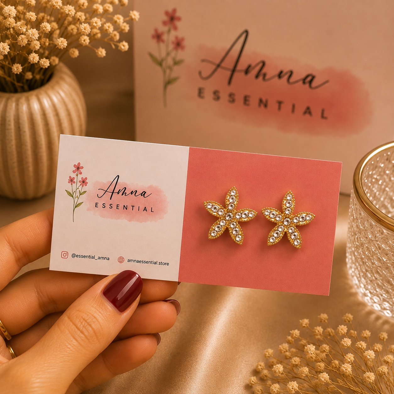 Serene Drop 🤍 | Korean Earrings by Amna Essential
