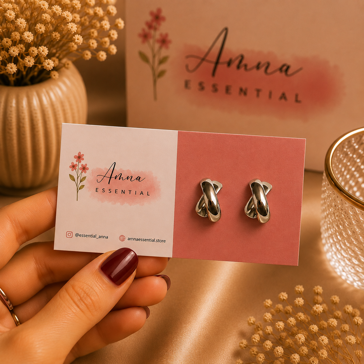 Serene Drop 🤍 | Korean Earrings by Amna Essential