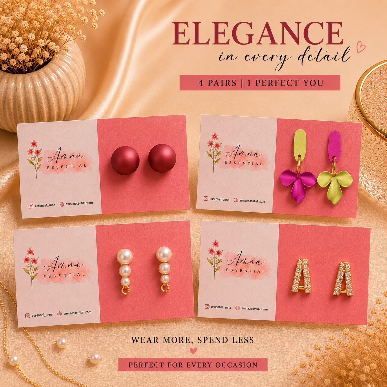 Ethereal Drop 🕊️ | Korean Earrings by Amna Essential