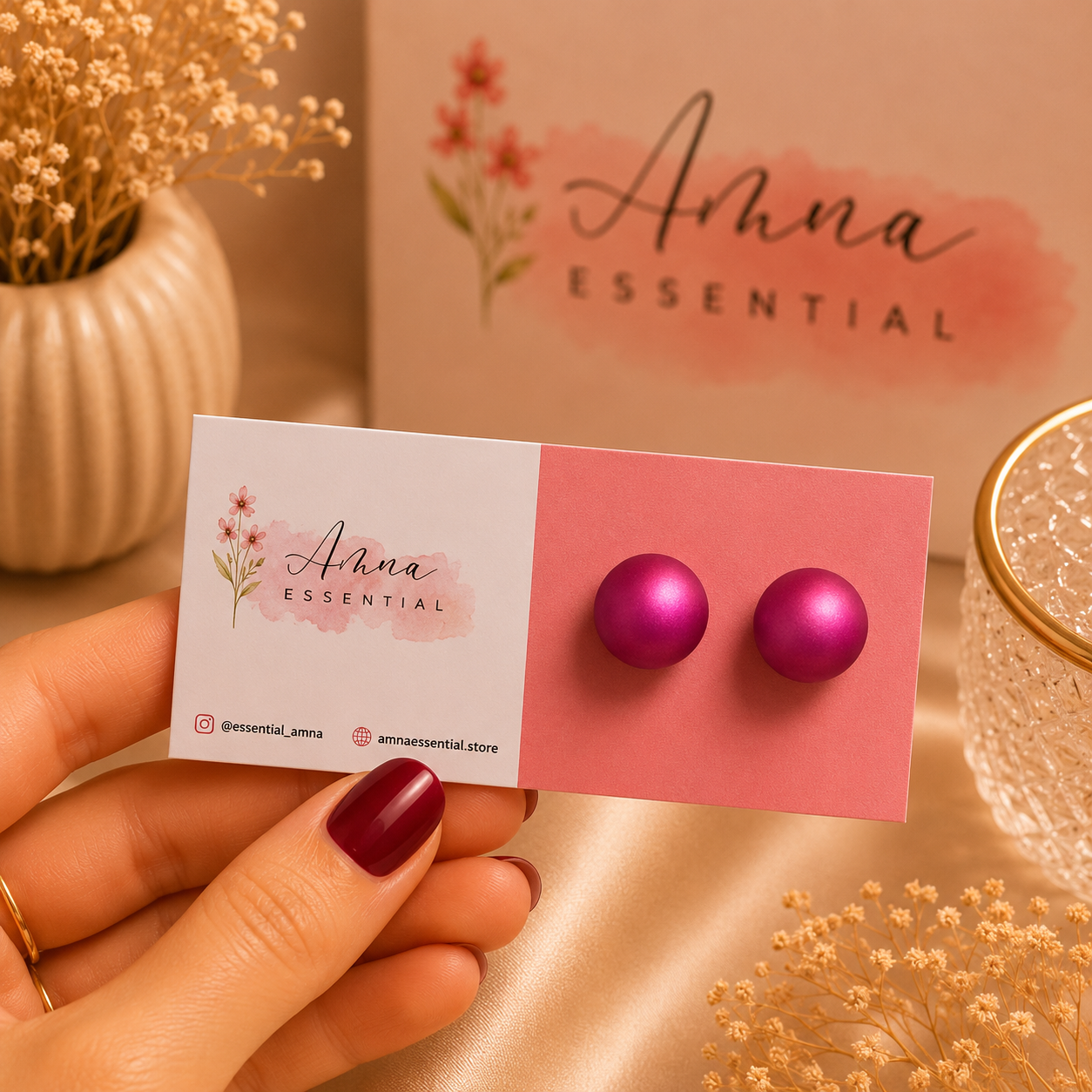Serene Drop 🤍 | Korean Earrings by Amna Essential