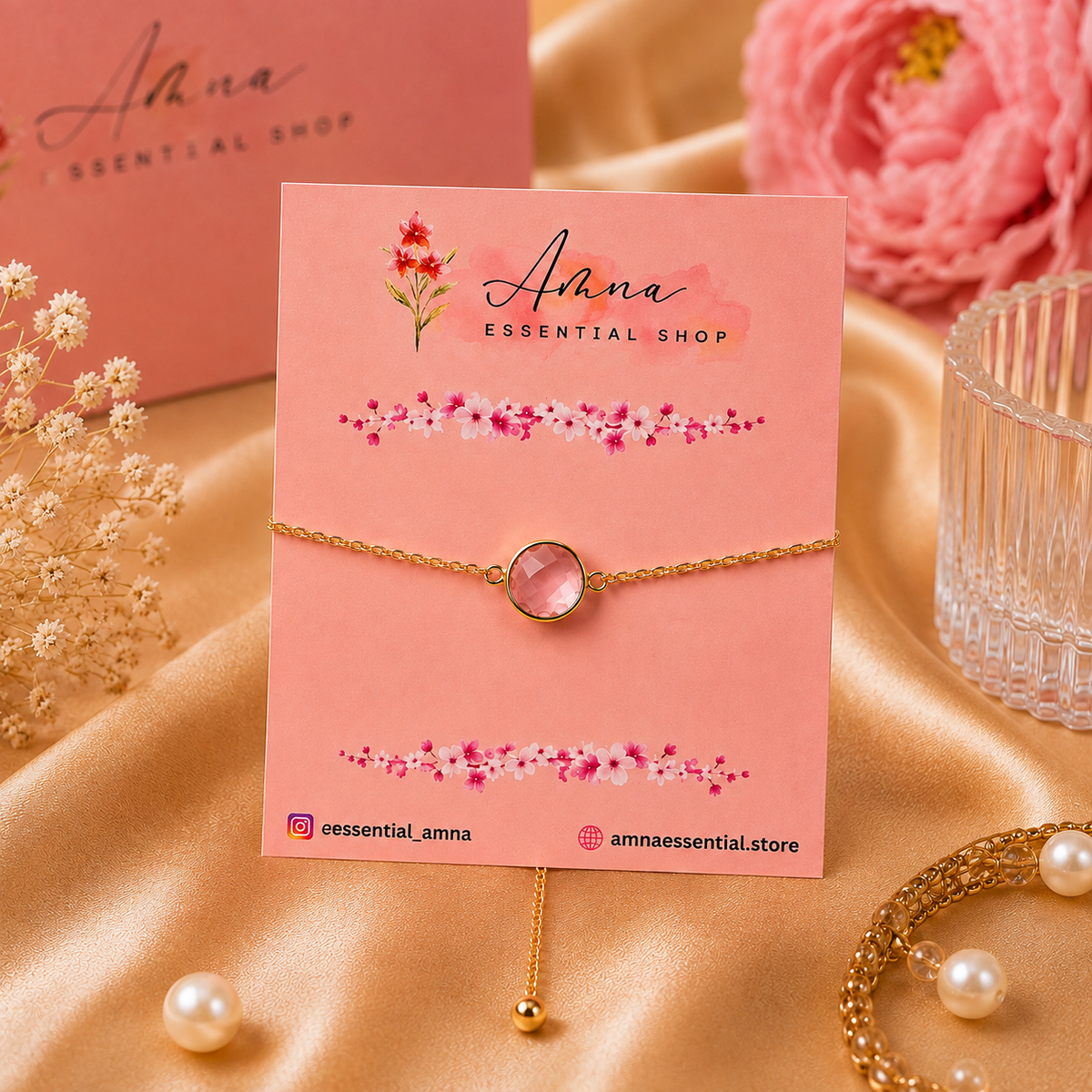 Pink Crystal Elegance Bracelet