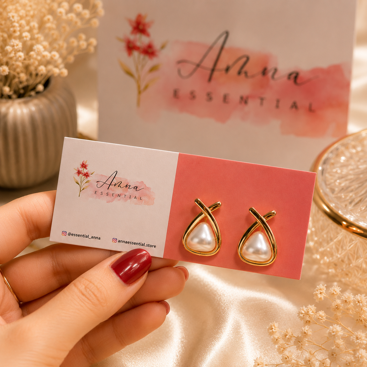Eden Drop 🌿 | Korean Earrings by Amna Essential