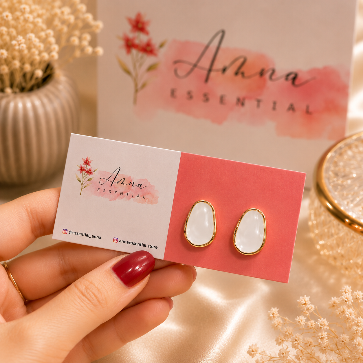Eden Drop 🌿 | Korean Earrings by Amna Essential