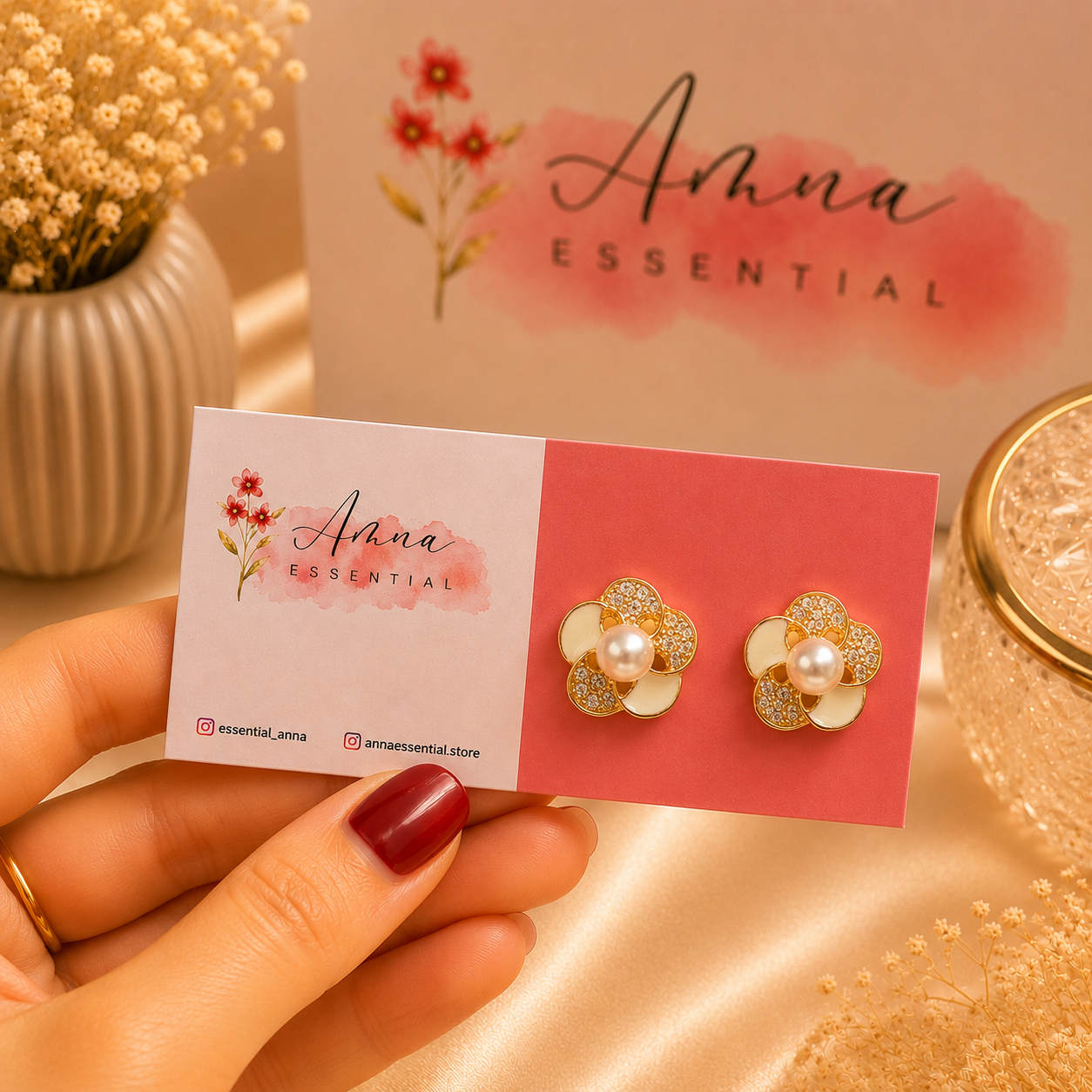 Opal Drop 💎 | Korean Earrings by Amna Essential