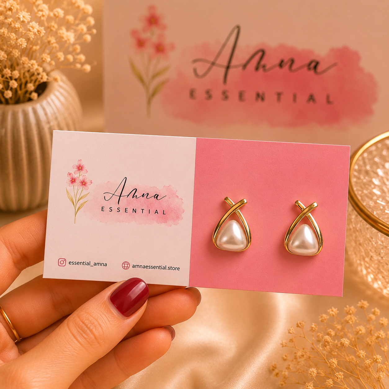 Luna Drop ✨ | Korean Earrings by Amna Essential