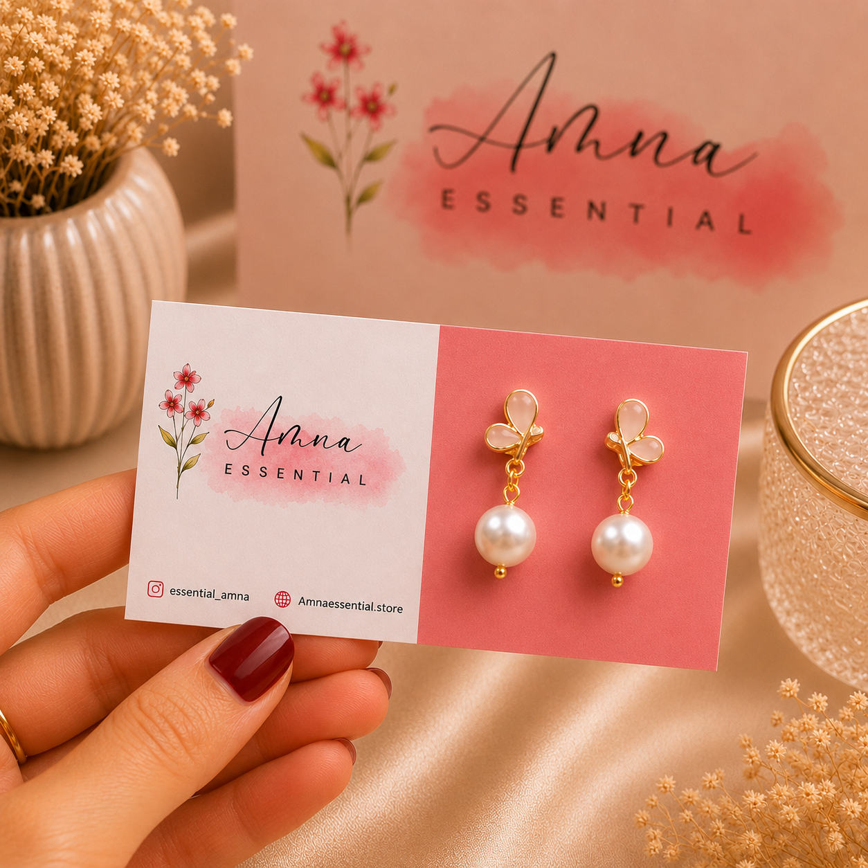 Ivy Drop 🍃 Korean Earrings by Amna Essential