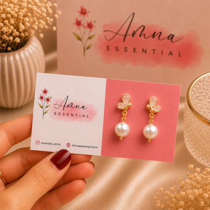 Ivy Drop 🍃 Korean Earrings by Amna Essential