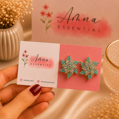 Ivy Drop 🍃 Korean Earrings by Amna Essential