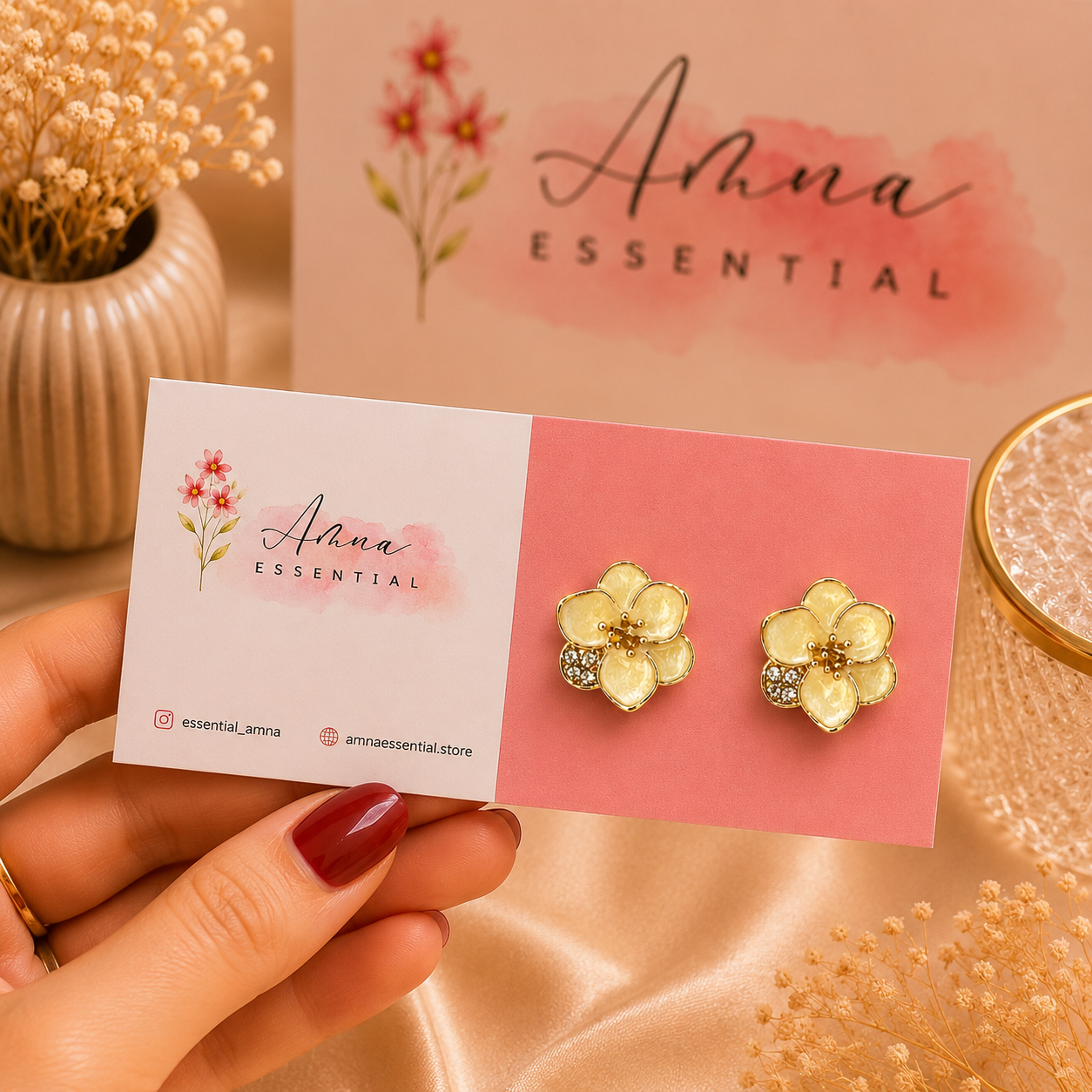 Vela Drop 🕊️ | Korean Earrings by Amna Essential