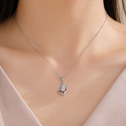 Eternal Heart Spark Pendant Necklace