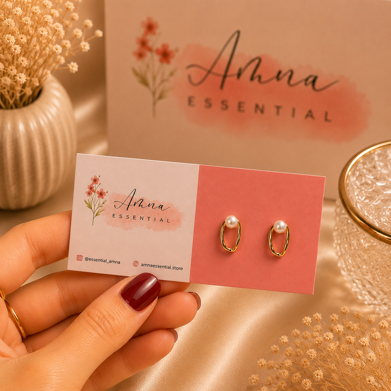 Elara Drop 👑 | Korean Earrings by Amna Essential