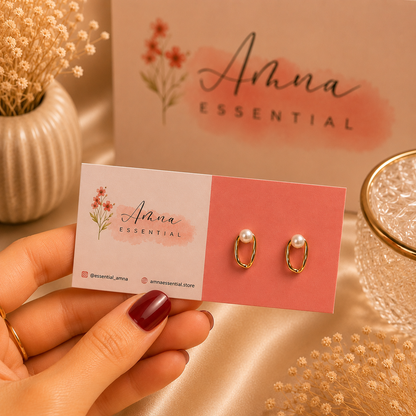 Elara Drop 👑 | Korean Earrings by Amna Essential