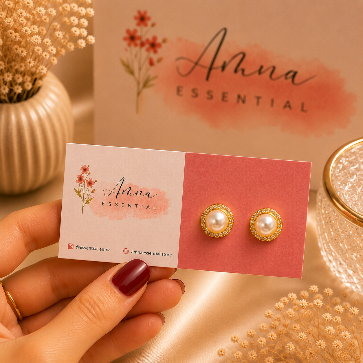 Elara Drop 👑 | Korean Earrings by Amna Essential