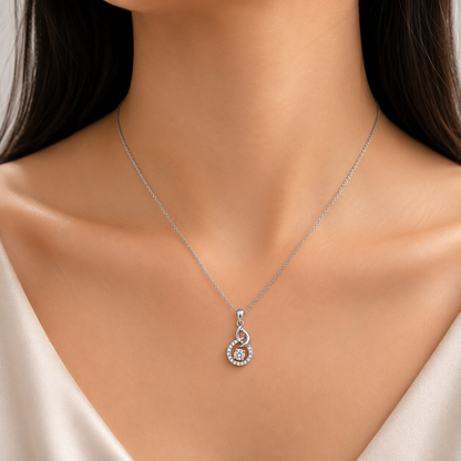 Lumina Twist Crystal Pendant Necklace