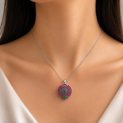 Royal Blossom Heritage Pendant Necklace