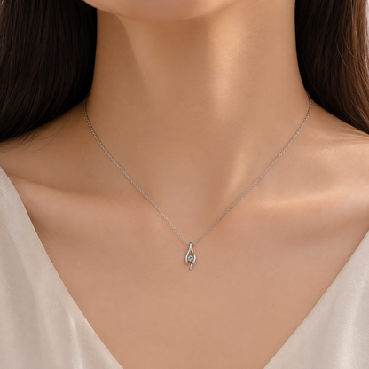 Silver Embrace Pendant Necklace