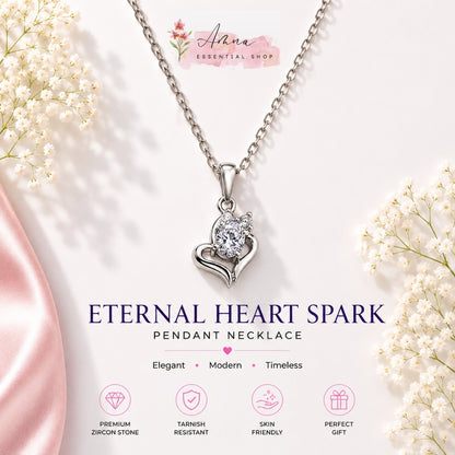 Eternal Heart Spark Pendant Necklace